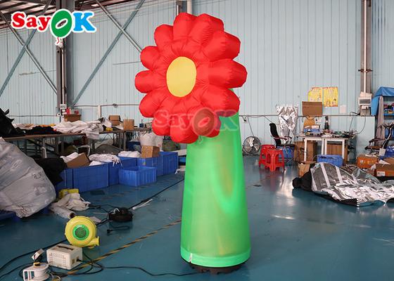 Διογκώσιμο ύφασμα διακοσμήσεων 190T Οξφόρδη φωτισμού ODM που στέκεται τις οδηγημένες εγκαταστάσεις λουλουδιών