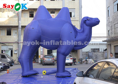 Φουσκωτά μπαλόνια ζώων Μαύρο μπλε Φουσκωτά χαρακτήρες καρτούν για εξωτερική διαφήμιση / Γίγαντα φουσκωτή καμήλα